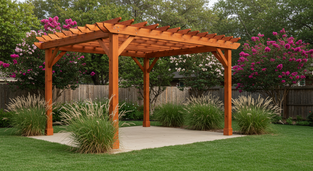 Western Red Cedar pergola in Texas